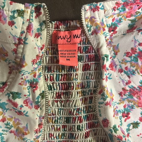 Floral zip up tube top - Picture 3 of 3